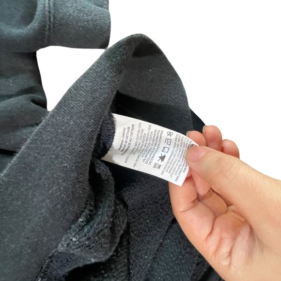 Nike Air Cropped Sweatshirt Black Gold Logo Small S Crewneck‎ Long Sleeve - Picture 4 of 8